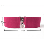 Elastic Wide Strap Plus Size Belts For Women Classic Party And Casual Dress Metal Snap Button Belts For Women Stevvex
