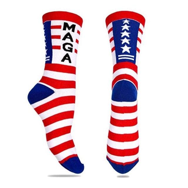 Election Spoof Funny President Donald Trump Socks With 3D Fake Hair Funny Crew Socks Unisex Compression Socks Streetwear Hip Hop Style Socks For Men And Women Stevvex