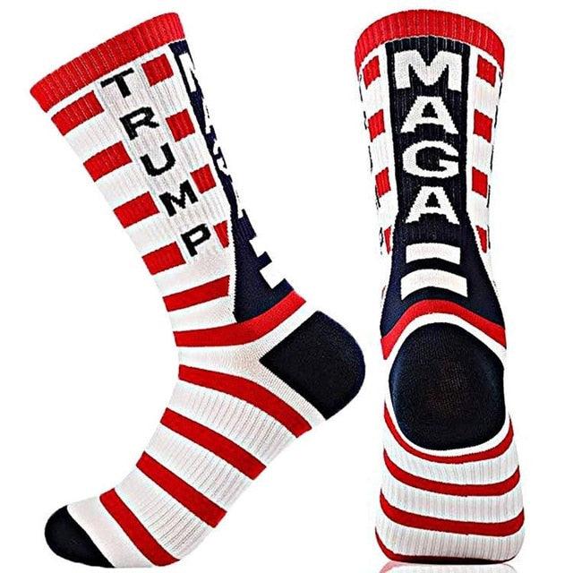 Election Spoof Funny President Donald Trump Socks With 3D Fake Hair Funny Crew Socks Unisex Compression Socks Streetwear Hip Hop Style Socks For Men And Women Stevvex