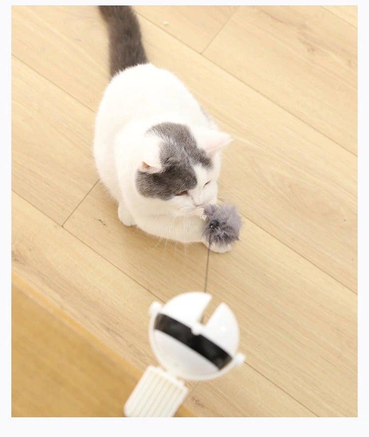 Electric Automatic Lifting Motion Cat Toy Puzzle Smart Pet Cat Teaser Ball Pet Supply Lifting Toys Toys Lifting Flutter Cat Exercise Toys Stevvex