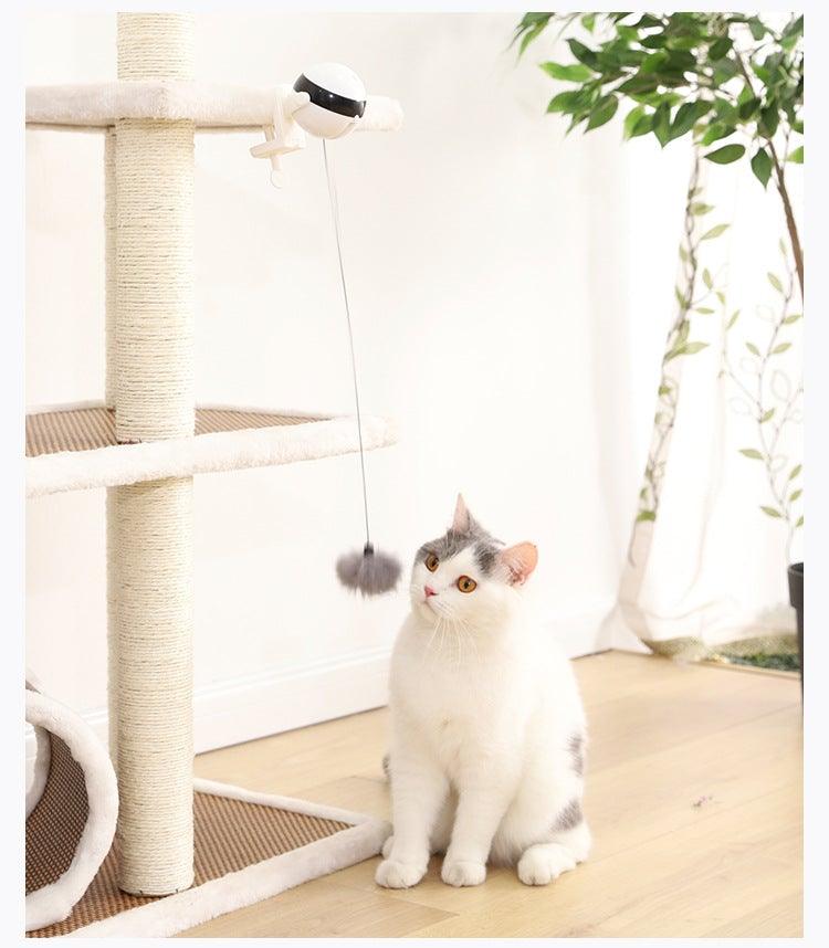 Electric Automatic Lifting Motion Cat Toy Puzzle Smart Pet Cat Teaser Ball Pet Supply Lifting Toys Toys Lifting Flutter Cat Exercise Toys Stevvex