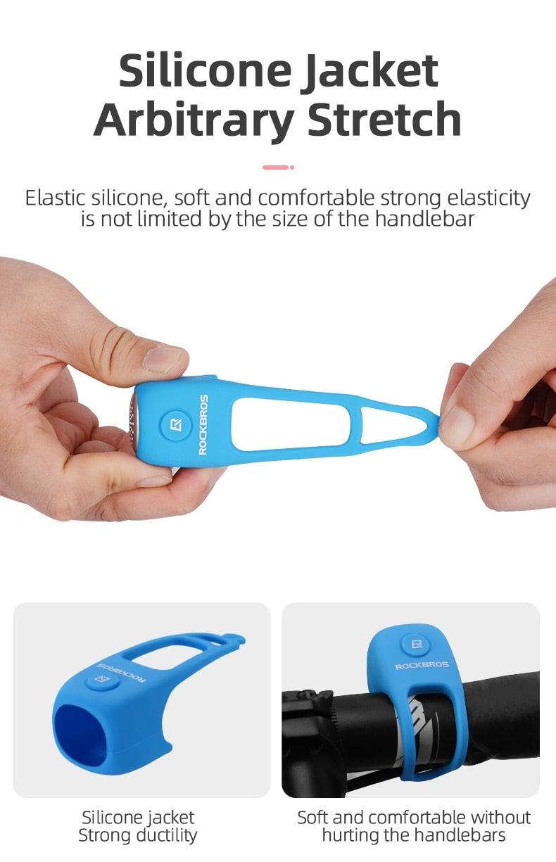 Electric Cycling Bell 90 dB Horn Rainproof  Bicycle Handlebar Silica Gel Shell Ring Bike Bell Bicycle Accessories Electric Cycling Bells Water-Resistant Cycling Bells Horn Loud Bicycle Horns Bicycle Accessories Stevvex