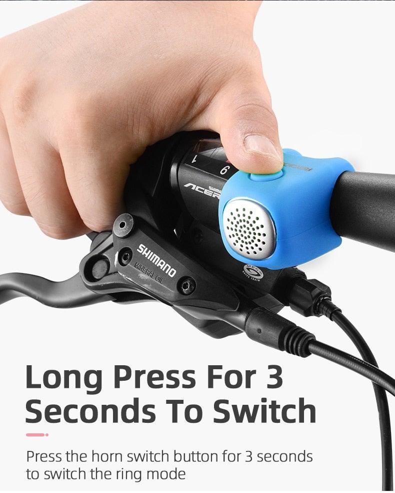 Electric Cycling Bell 90 dB Horn Rainproof  Bicycle Handlebar Silica Gel Shell Ring Bike Bell Bicycle Accessories Electric Cycling Bells Water-Resistant Cycling Bells Horn Loud Bicycle Horns Bicycle Accessories Stevvex