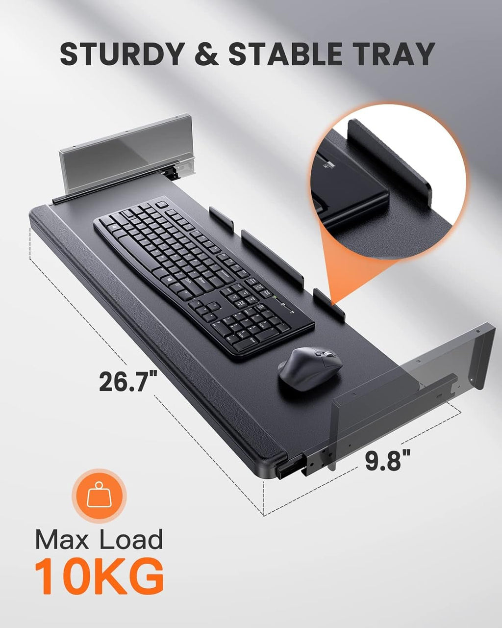 Electric Standing Desk with Adjustable Height Keyboard Tray Lootquake LLC