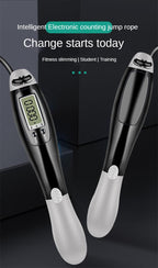 Electronic Cordless Skipping Rope Gym Fitness Skipping Smart Jump Rope With LCD Screen Counting Speed Women Jumprope For Fitness Workout Crossfit Adult Kids Adjustable Skipping Rope For Exercise