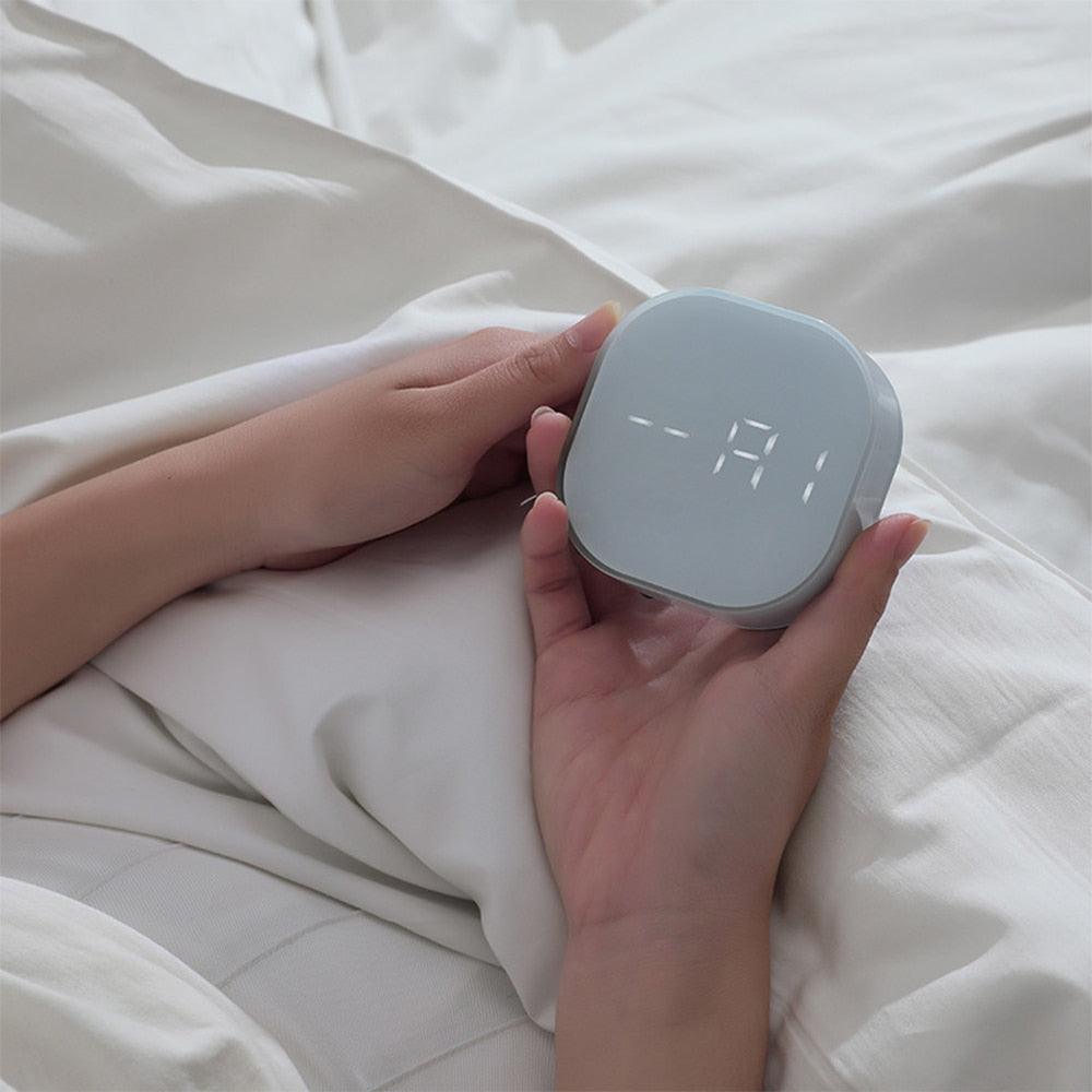 Electronic Square Silent Bedside Alarm Clock Intelligent Temperature Sensing Magnetic Attraction Desk Clock Mini Battery Operated Alarm Clock  Home Decor Stevvex
