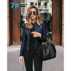 Elegance Autumn And Winter New Solid Color Jacket For Women's PU Leather Warmth Fashion Long-Sleeved Jacket For Women Stevvex