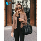 Elegance Autumn And Winter New Solid Color Jacket For Women's PU Leather Warmth Fashion Long-Sleeved Jacket For Women Stevvex