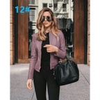 Elegance Autumn And Winter New Solid Color Jacket For Women's PU Leather Warmth Fashion Long-Sleeved Jacket For Women Stevvex