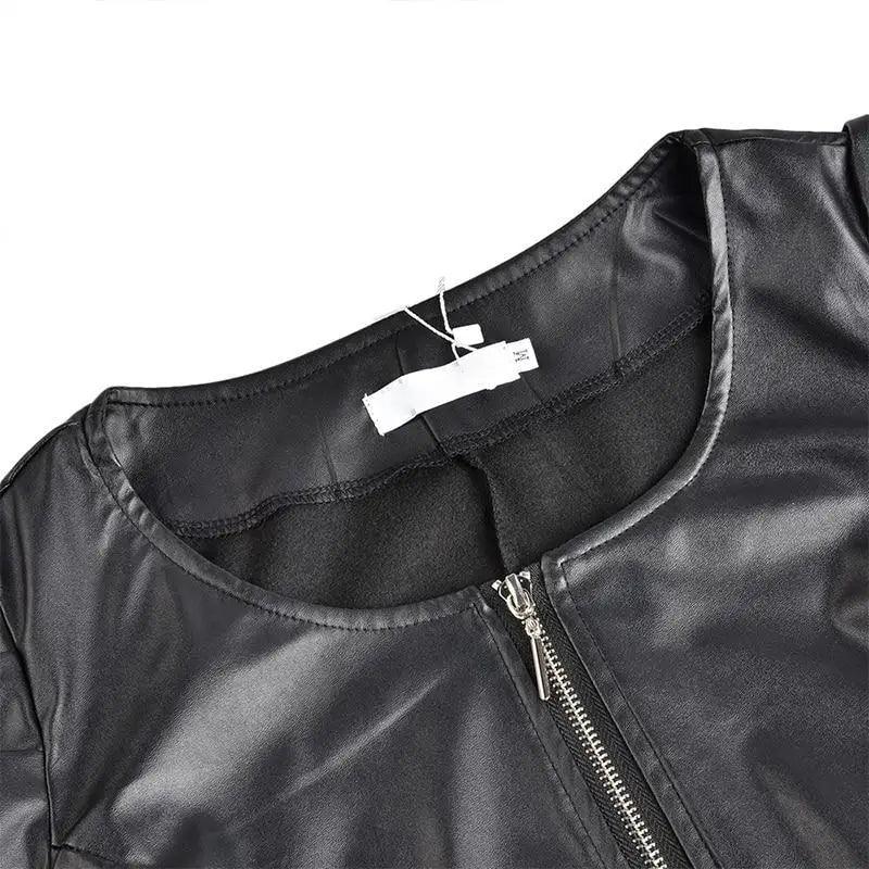 Elegance Autumn And Winter New Solid Color Jacket For Women's PU Leather Warmth Fashion Long-Sleeved Jacket For Women Stevvex