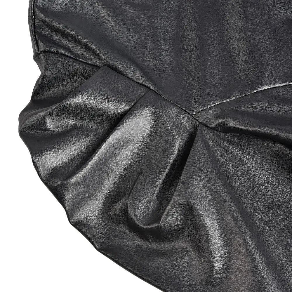 Elegance Autumn And Winter New Solid Color Jacket For Women's PU Leather Warmth Fashion Long-Sleeved Jacket For Women Stevvex