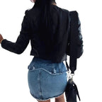 Elegance Autumn And Winter New Solid Color Jacket For Women's PU Leather Warmth Fashion Long-Sleeved Jacket For Women Stevvex