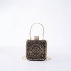 Elegance Brilliant Diamond Bag - Handcrafted Evening Box Bag for Soirées & Weddings (MAC269)