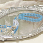 Elegance Islamic Gift Muslim Glass Tasbeeh with Beaded Tassel (MR082)