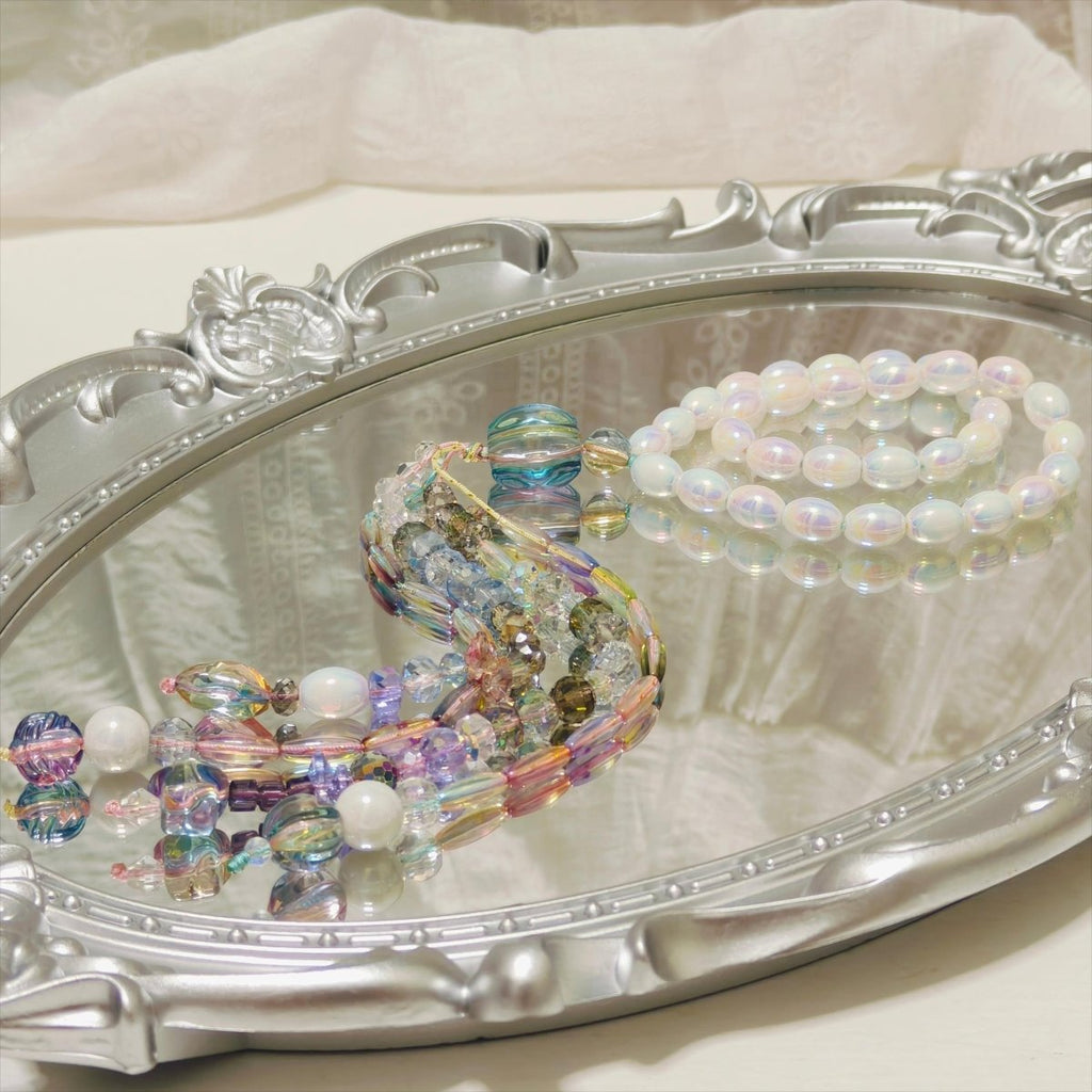 Elegance Islamic Gift Muslim Glass Tasbeeh with Beaded Tassel (MR082)