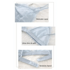 Elegance Lace Thin Triangle Bra For Women Wireless Lingerie Transparent Solid White/Black Stevvex