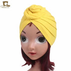 Elegance Mommy And Kids Turban Hat Cap With Big Bow Soft Cute Knot Nursery Beanie Knotted Headban Stevvex
