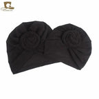 Elegance Mommy And Kids Turban Hat Cap With Big Bow Soft Cute Knot Nursery Beanie Knotted Headban Stevvex