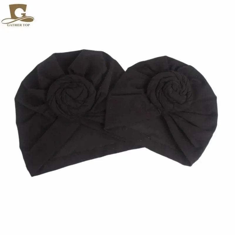 Elegance Mommy And Kids Turban Hat Cap With Big Bow Soft Cute Knot Nursery Beanie Knotted Headban Stevvex