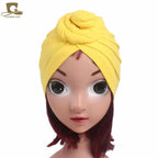 Elegance Mommy And Kids Turban Hat Cap With Big Bow Soft Cute Knot Nursery Beanie Knotted Headban Stevvex