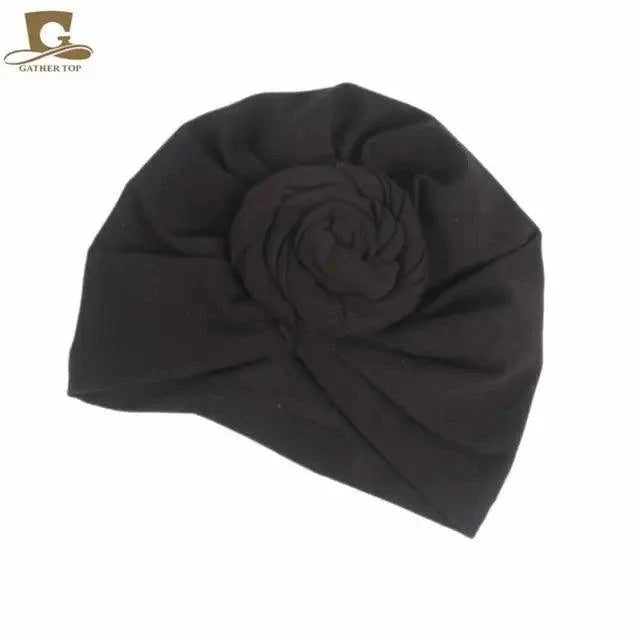 Elegance Mommy And Kids Turban Hat Cap With Big Bow Soft Cute Knot Nursery Beanie Knotted Headban Stevvex
