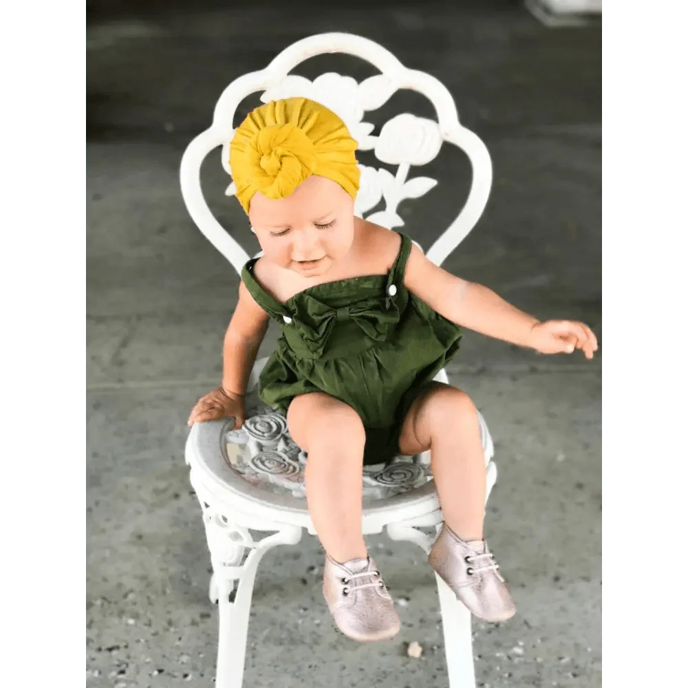 Elegance Mommy And Kids Turban Hat Cap With Big Bow Soft Cute Knot Nursery Beanie Knotted Headban Stevvex