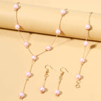 Elegance Pearl Earrings & Necklace Ensemble (MAC313)