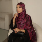Elegance Satin Marble Print Hijab (MH172)