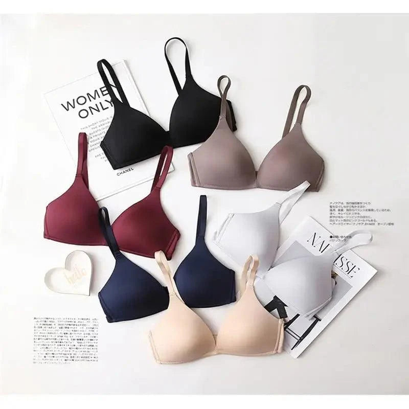 Elegance Seamless Bras for Women Push Up Bras No Wire Brassiere A B Cup Underwear Sexy Bra Three Quarters(3/4 Cup) Bras For Ladies Stevvex