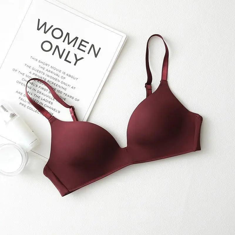 Elegance Seamless Bras for Women Push Up Bras No Wire Brassiere A B Cup Underwear Sexy Bra Three Quarters(3/4 Cup) Bras For Ladies Stevvex