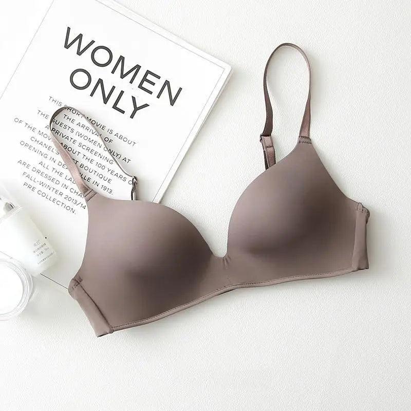Elegance Seamless Bras for Women Push Up Bras No Wire Brassiere A B Cup Underwear Sexy Bra Three Quarters(3/4 Cup) Bras For Ladies Stevvex