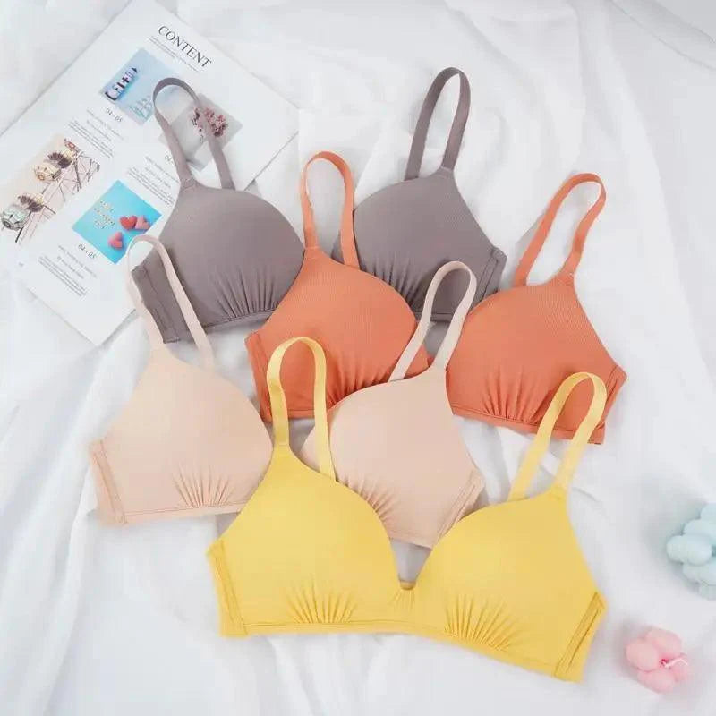 Elegance Seamless Bras for Women Push Up Bras No Wire Brassiere A B Cup Underwear Sexy Bra Three Quarters(3/4 Cup) Bras For Ladies Stevvex