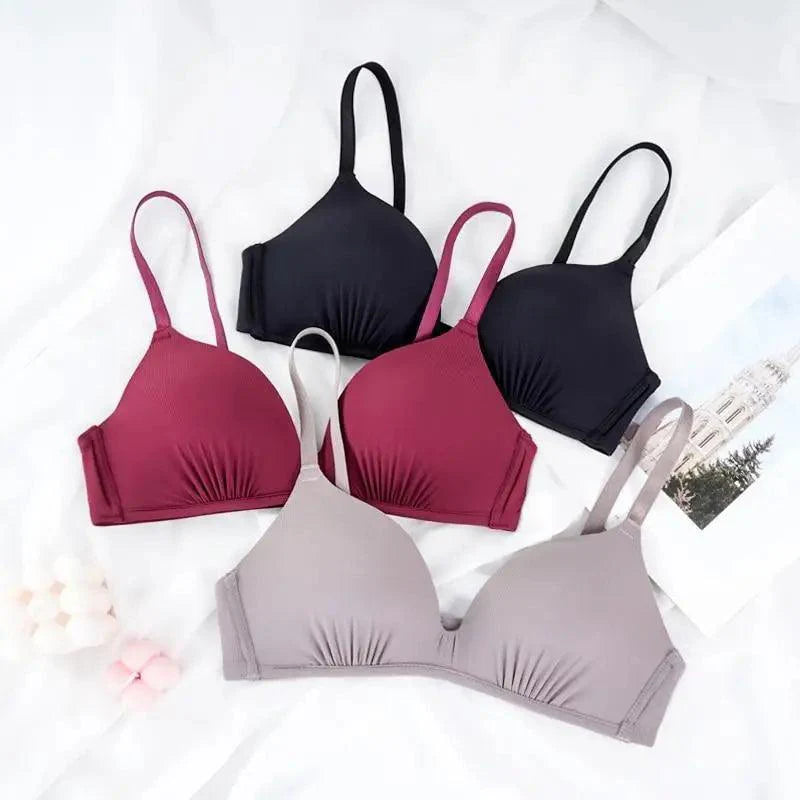Elegance Seamless Bras for Women Push Up Bras No Wire Brassiere A B Cup Underwear Sexy Bra Three Quarters(3/4 Cup) Bras For Ladies Stevvex