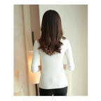Elegance Solid White and Black Tops,Sweaters Winter Long Sleeve Turtleneck Pullovers Women's Sweaters Female Clothing Stevvex