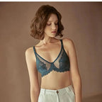 Elegance Transparent Bras For Women Ultra Thin Lace Bralette Underwire Push Up Plus Big Size Top Summer 34 36 38 40 ABCD Cup Stevvex