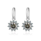 1CT Moissanite Drop Earrings 925 Sterling Silver Colorful Green Blue Pink BandsCo Straps