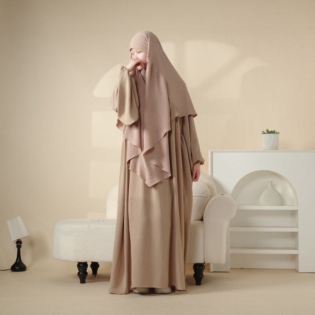 Elegant 2-Piece Crepe Abaya & Khimar Set (MK008) Mariam's Collection