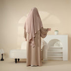 Elegant 2-Piece Crepe Abaya & Khimar Set (MK008) Mariam's Collection