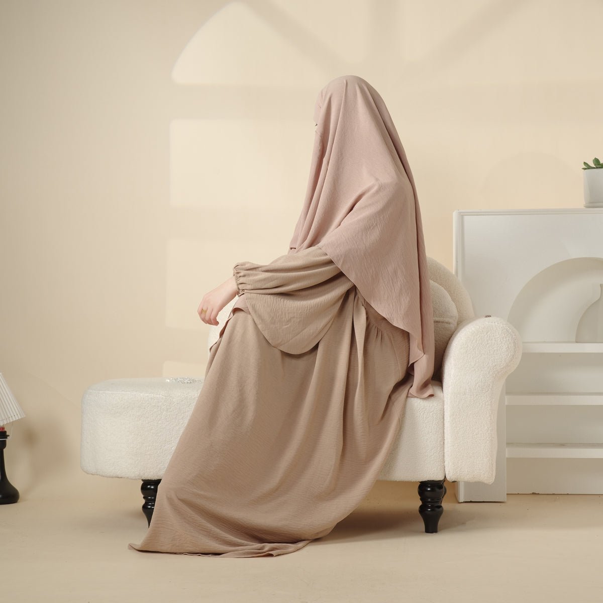 Elegant 2-Piece Crepe Abaya & Khimar Set (MK008) Mariam's Collection
