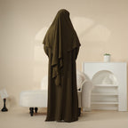 Elegant 2-Piece Crepe Abaya & Khimar Set (MK008) Mariam's Collection