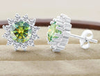 925 Sterling Silver Moissanite Stud Earrings With 1ct Moissanite Pendant BandsCo Straps