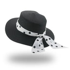 Elegant Adult Bucket Hat Beach Summer Straw Hats for Women Beach Sun Straw Hat Wide Luxury Comfortable Hat  Flat Top Ribbon Bowknot Elegant Luxury Women Summer Hat 56-58cm Stevvex