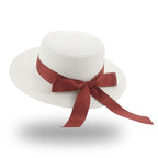Elegant Adult Bucket Hat Beach Summer Straw Hats for Women Beach Sun Straw Hat Wide Luxury Comfortable Hat  Flat Top Ribbon Bowknot Elegant Luxury Women Summer Hat 56-58cm Stevvex