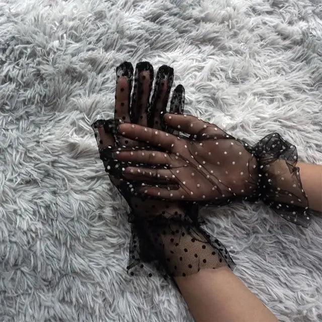 Elegant Black 1 Pair Women Summer Flexible Gloves Stretchy One Size Gloves Excellent For Any Occasion Stevvex