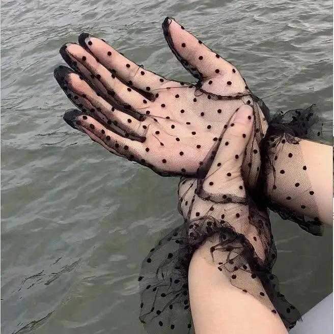 Elegant Black 1 Pair Women Summer Flexible Gloves Stretchy One Size Gloves Excellent For Any Occasion Stevvex
