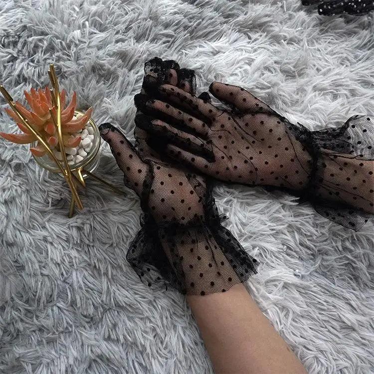 Elegant Black 1 Pair Women Summer Flexible Gloves Stretchy One Size Gloves Excellent For Any Occasion Stevvex