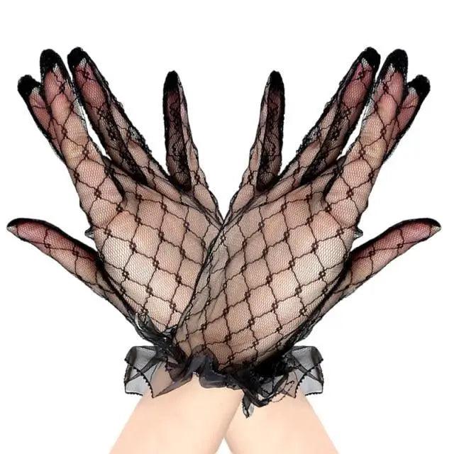 Elegant Black 1 Pair Women Summer Flexible Gloves Stretchy One Size Gloves Excellent For Any Occasion Stevvex