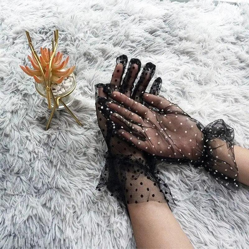 Elegant Black 1 Pair Women Summer Flexible Gloves Stretchy One Size Gloves Excellent For Any Occasion Stevvex