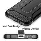 Elegant Black Armor Case for iPhone 14 Pro 13 12 11 Pro Max Heavy Duty Shockproof Cover Full Body Protective Silicone Shockproof Phone Cover Luxury Design Stevvex