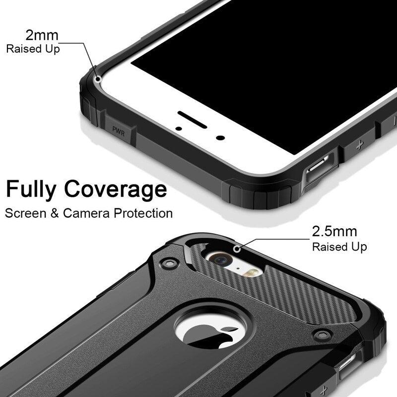 Elegant Black Armor Case for iPhone 14 Pro 13 12 11 Pro Max Heavy Duty Shockproof Cover Full Body Protective Silicone Shockproof Phone Cover Luxury Design Stevvex